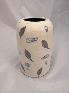 Little Korboose Handmade Minimalist Ceramic Vase- Rounded Cylinder Vessel